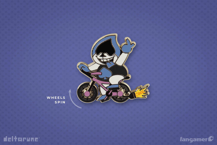 Cool Bike Lancer Spinning Enamel Pin