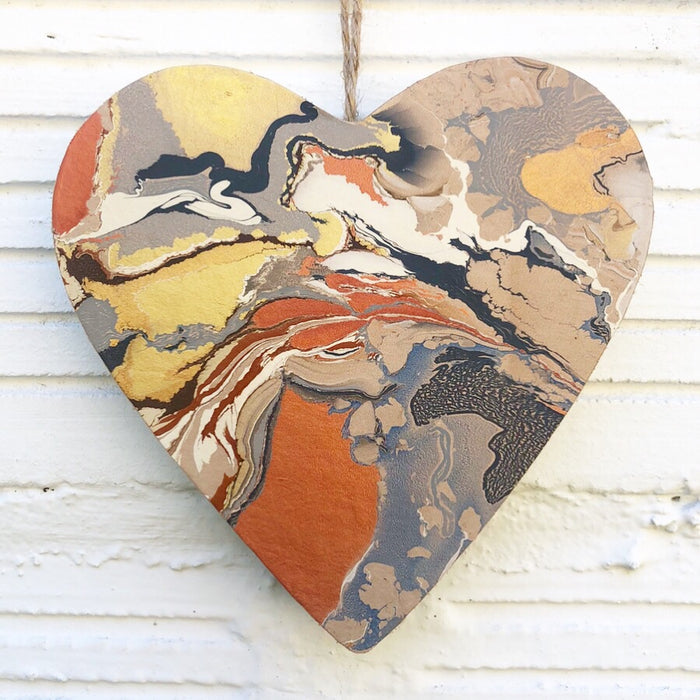 Copper Love Leather Heart - No One Alike