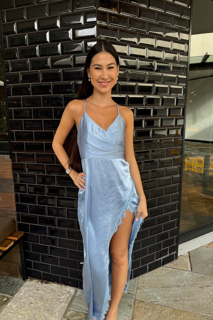 Cory Midi Dress - Blue - Runway Goddess