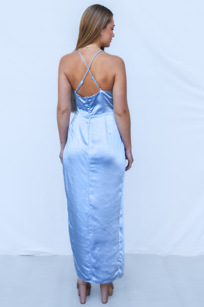 Cory Midi Dress - Blue - Runway Goddess