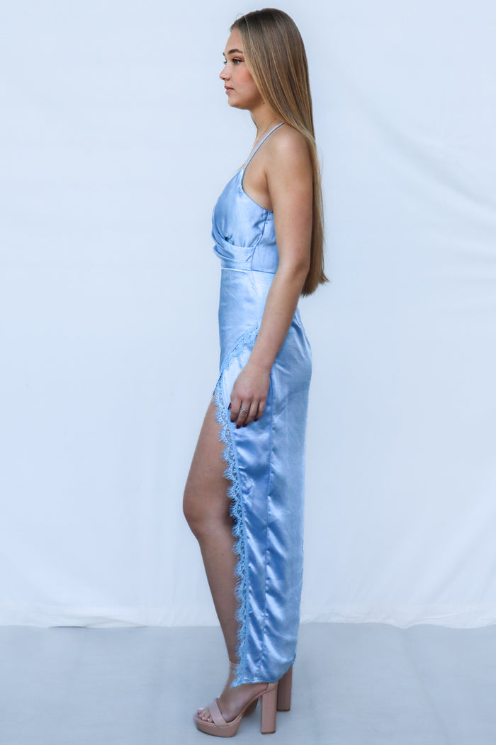 Cory Midi Dress - Blue - Runway Goddess