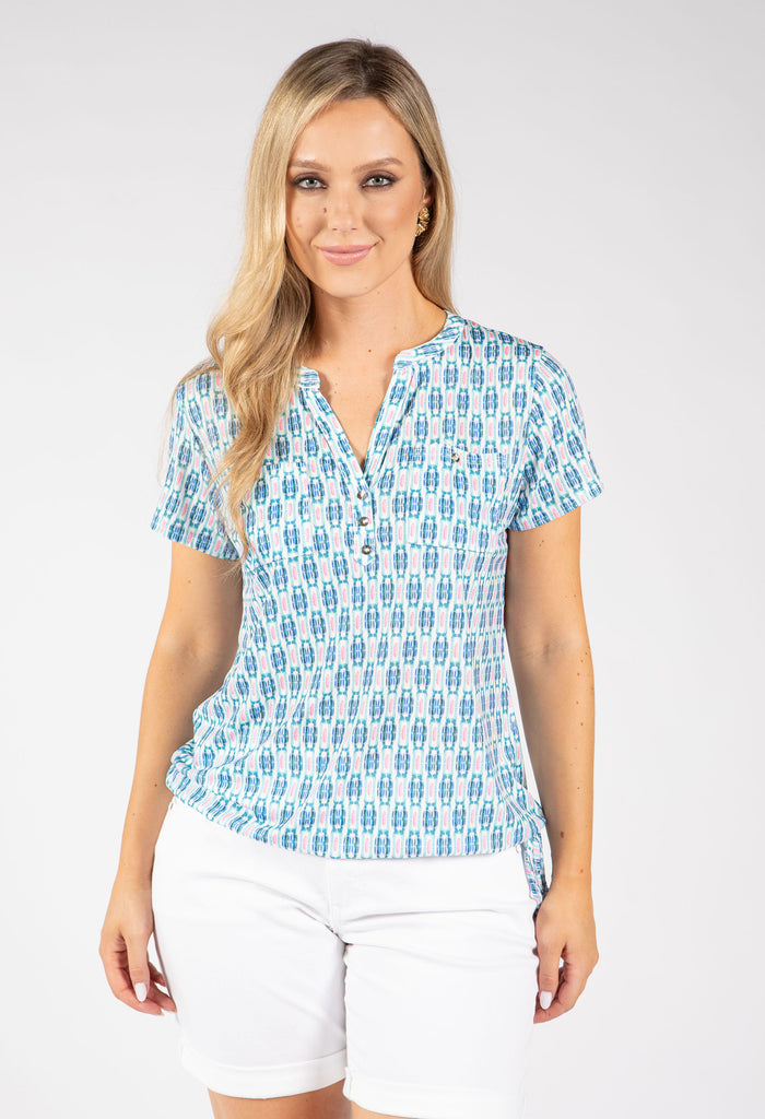 Coste Geometric Print Top