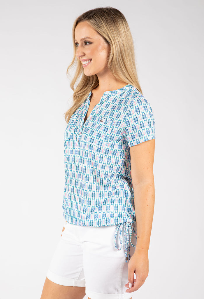 Coste Geometric Print Top