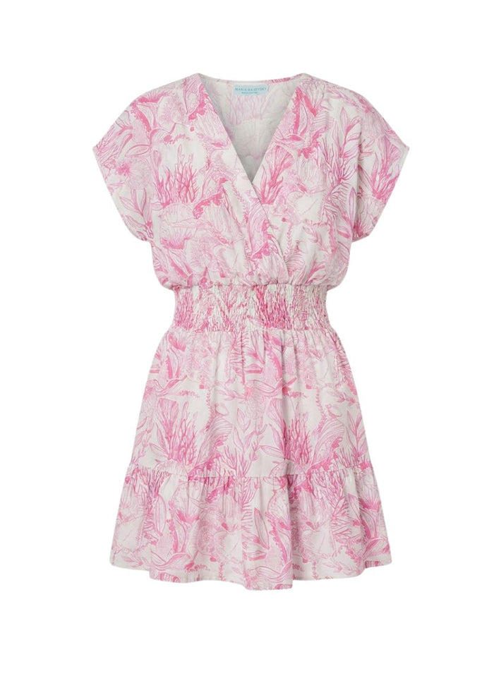 Dresses Marie Raxevsky Cotton Short Wrap Dress Dress Thalassa Pink Apoella