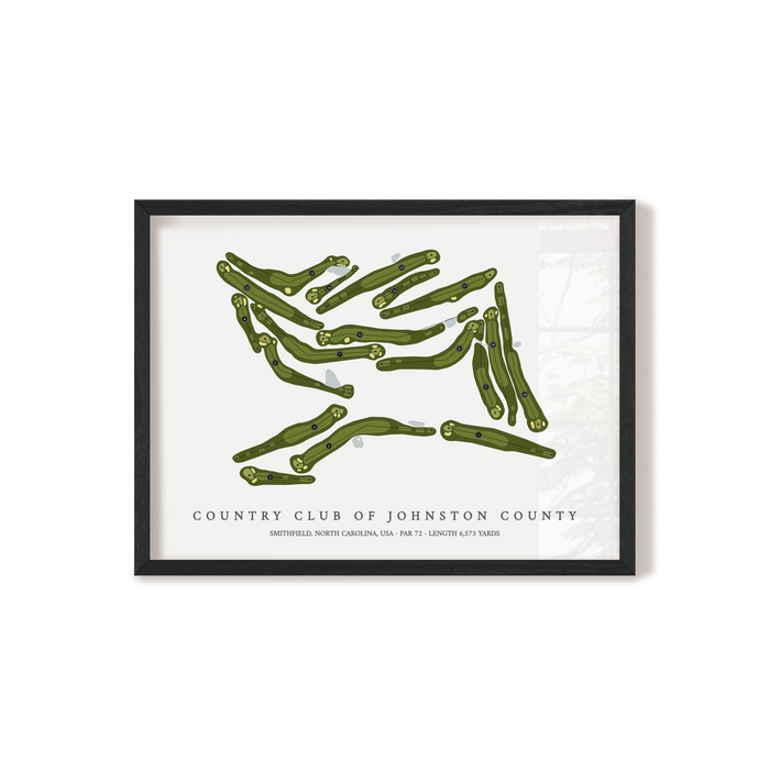 Country Club Of Johnston County | Golf Course Print | Black Frame