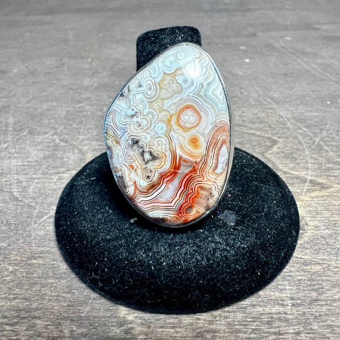 Crazy Lace Agate Ring
