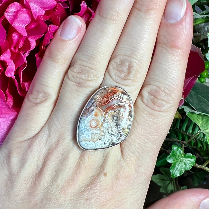 Crazy Lace Agate Ring