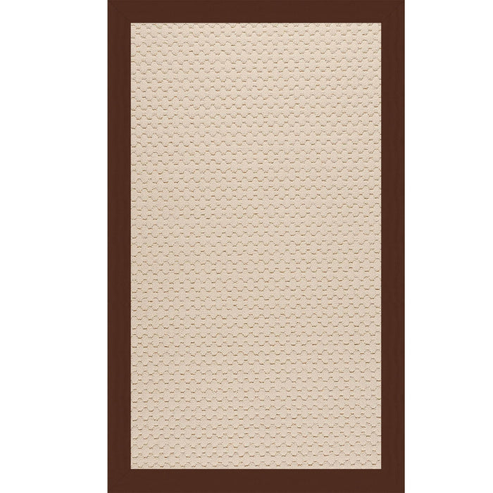 Creative Concepts-Beach Sisal Canvas Bay Brown Indoor/Outdoor Bordere Rectangle image