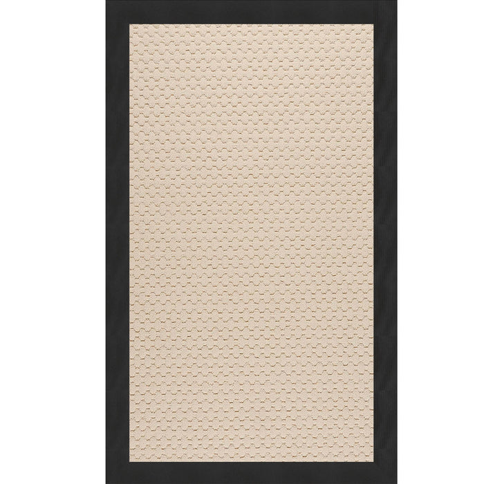 Creative Concepts-Beach Sisal Canvas Black Indoor/Outdoor Bordere Rectangle image