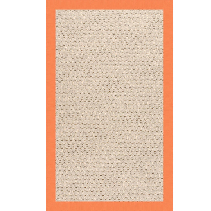 Creative Concepts-Beach Sisal Canvas Tangerine Indoor/Outdoor Bordere Rectangle image