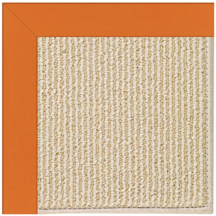 Creative Concepts-Beach Sisal Canvas Tangerine Indoor/Outdoor Bordere Rectangle image