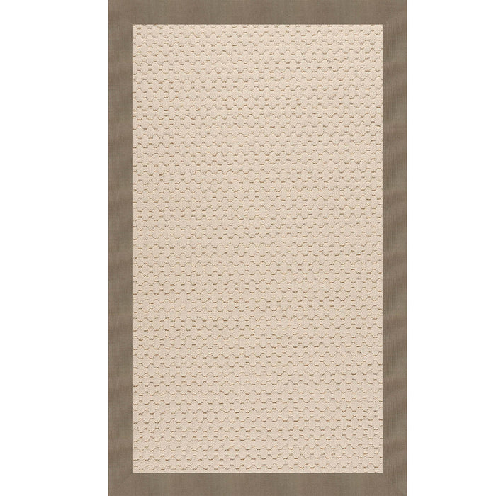 Creative Concepts-Beach Sisal Canvas Taupe Indoor/Outdoor Bordere Rectangle image