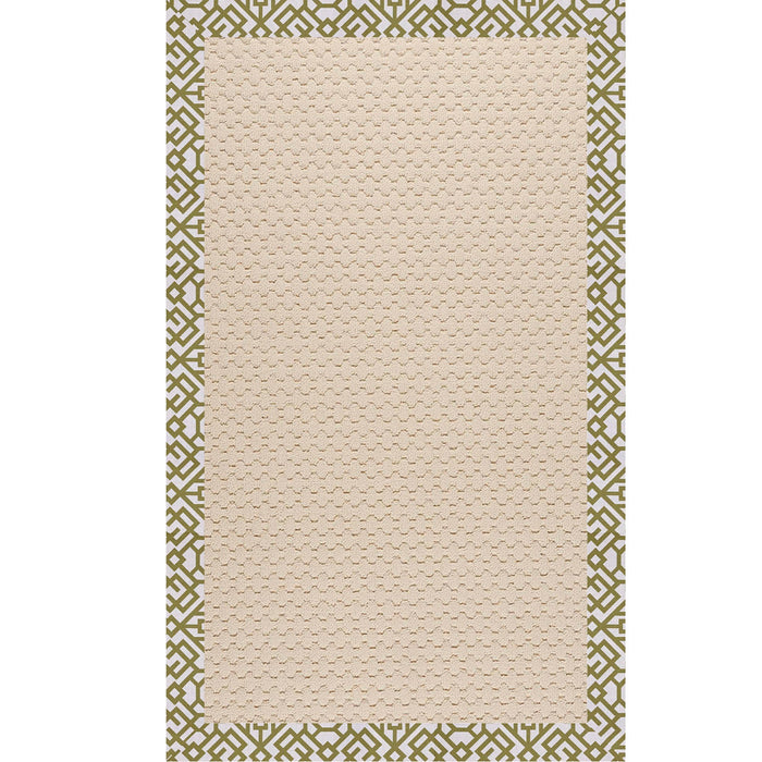 Creative Concepts-Beach Sisal Lattice Pesto Indoor/Outdoor Bordere Rectangle image