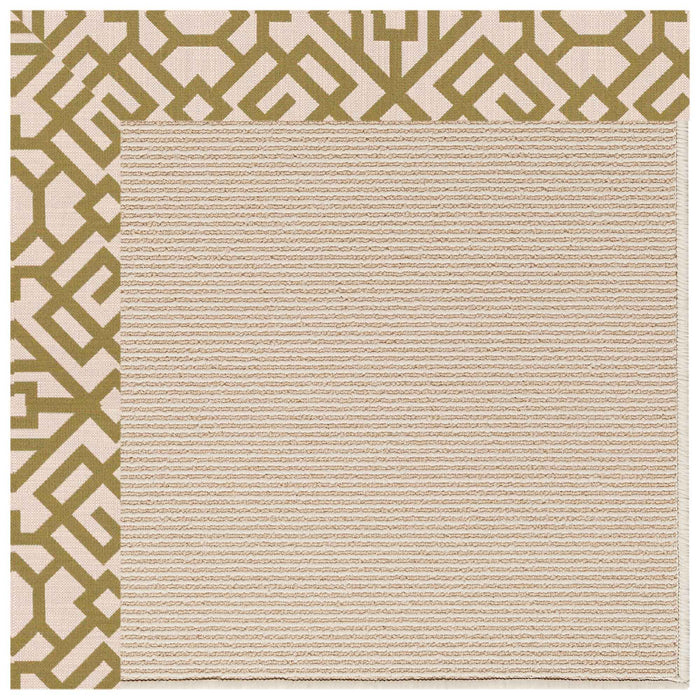 Creative Concepts-Beach Sisal Lattice Pesto Indoor/Outdoor Bordere Rectangle image