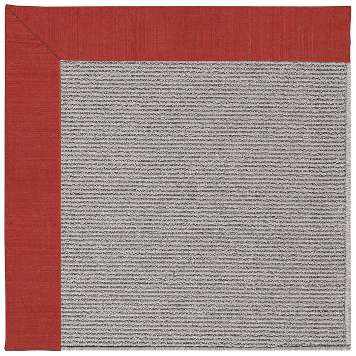 Creative Concepts-Plat Sisal Dupione Crimson Indoor/Outdoor Bordere Rectangle Corner image