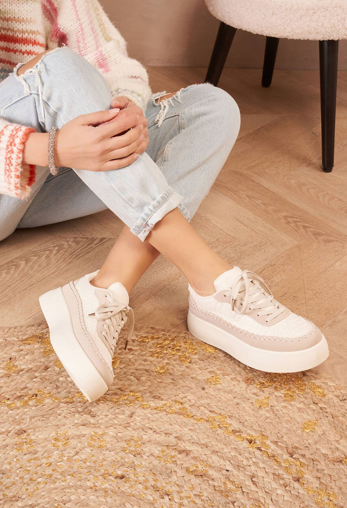 Crochet Detail Platform Trainer