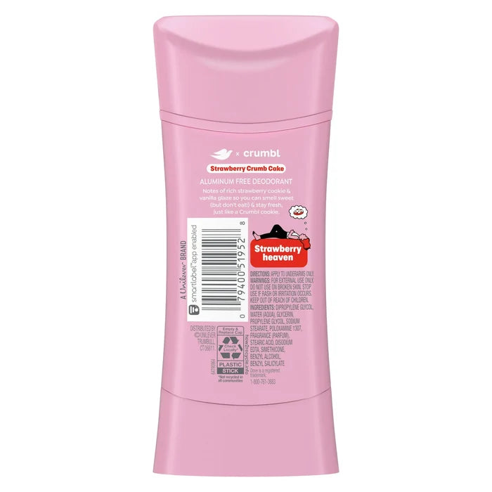 Crumbl Deodorant Stick Crumbl - Strawberry Crumb Cake