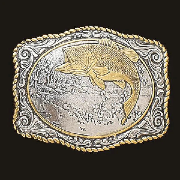 Crumrine Golden Bass - Belt Buckle - Hatcountry