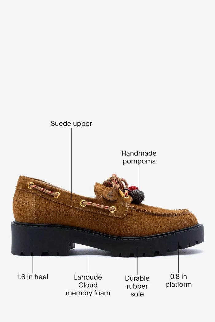 Cyprus Lugsole Loafer Russet Suede Loafer Larroudé