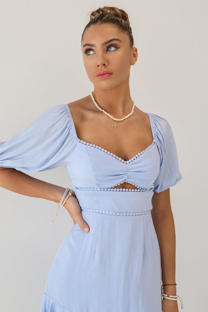 Cyrus Mini Dress - Blue - Runway Goddess