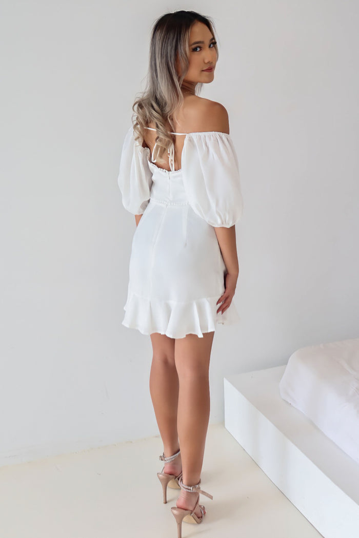 Cyrus Mini Dress - White - Runway Goddess