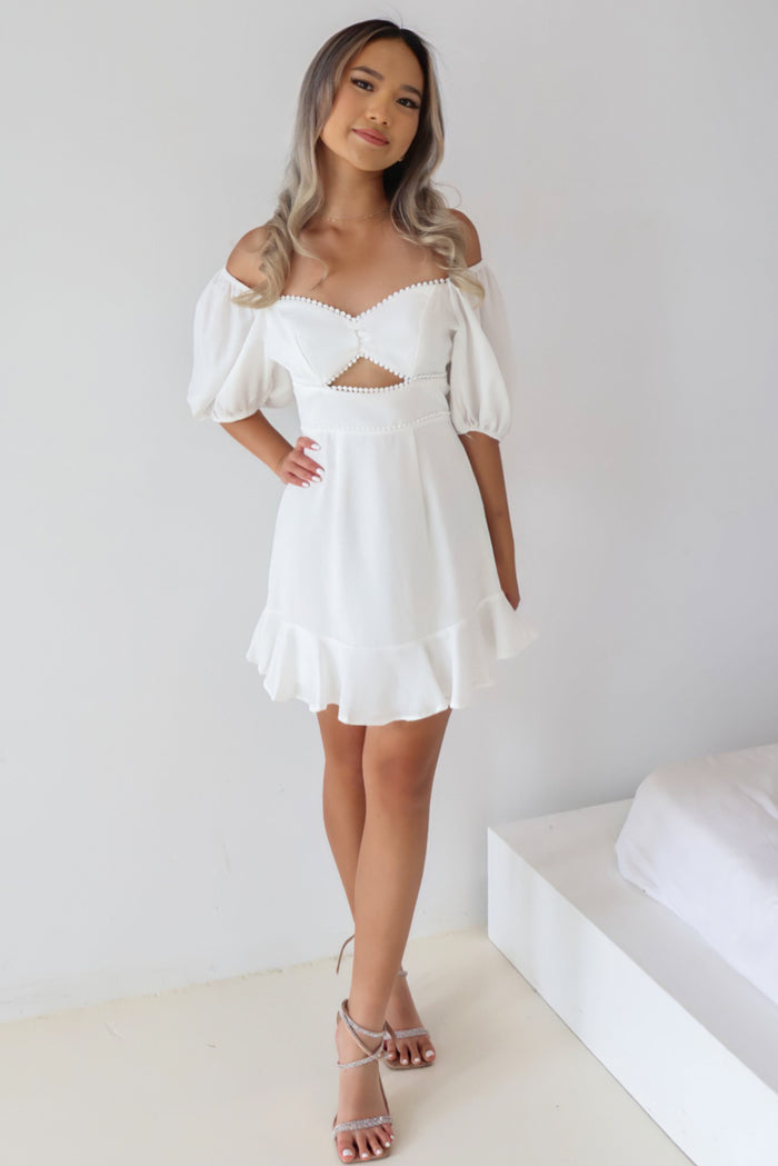 Cyrus Mini Dress - White - Runway Goddess
