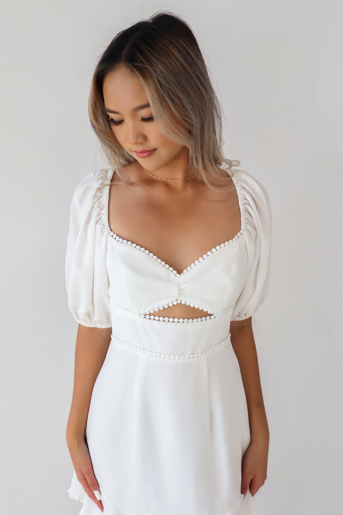 Cyrus Mini Dress - White - Runway Goddess
