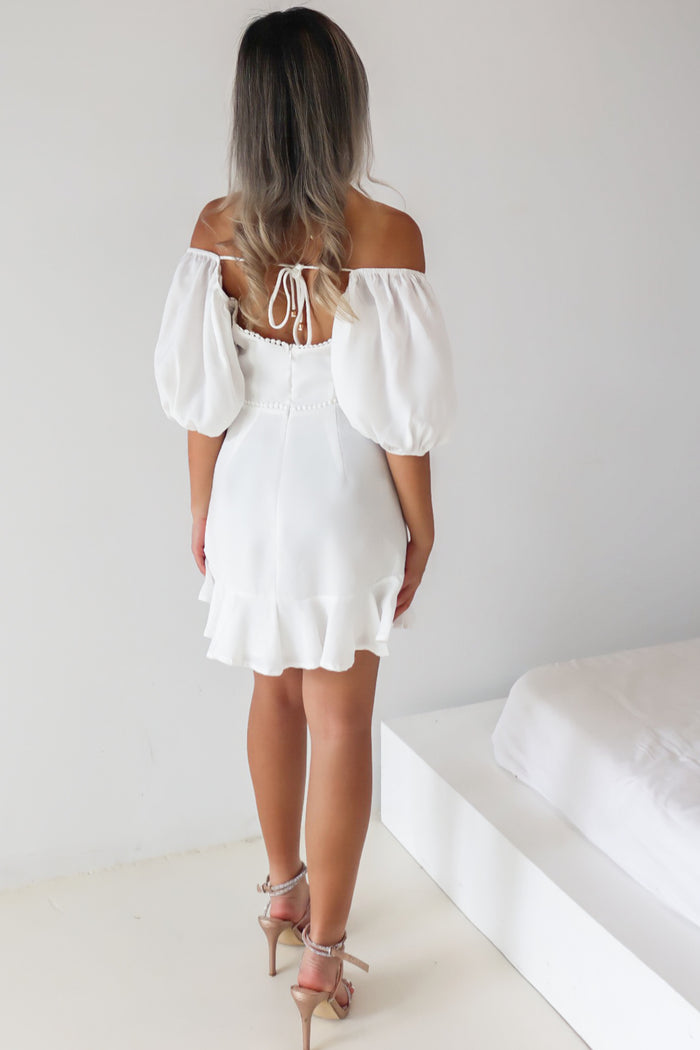 Cyrus Mini Dress - White - Runway Goddess