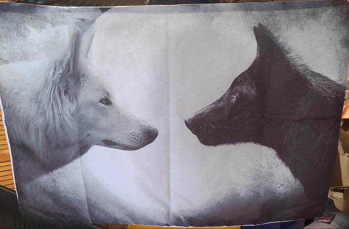 Black Vs White Wolf
