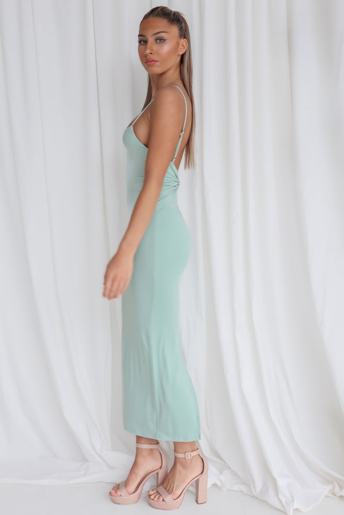Debbie Midi Dress - Mint - Runway Goddess
