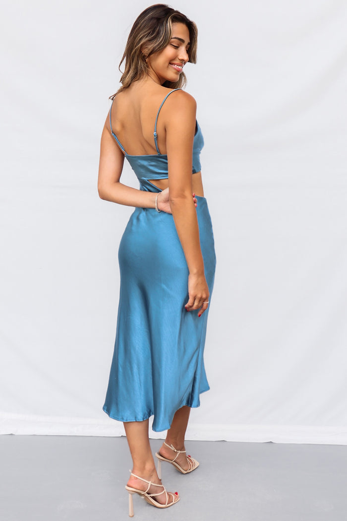 Declan Midi Dress - Blue - Runway Goddess