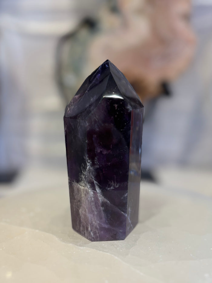 Deep Purple Amethyst Tower
