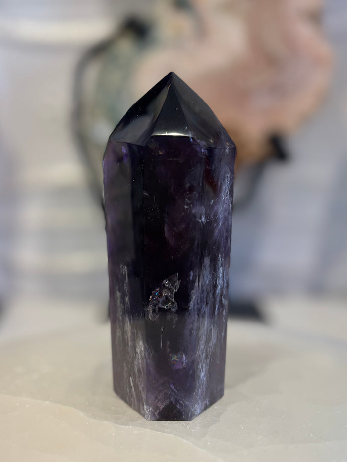 Deep Purple Amethyst Tower
