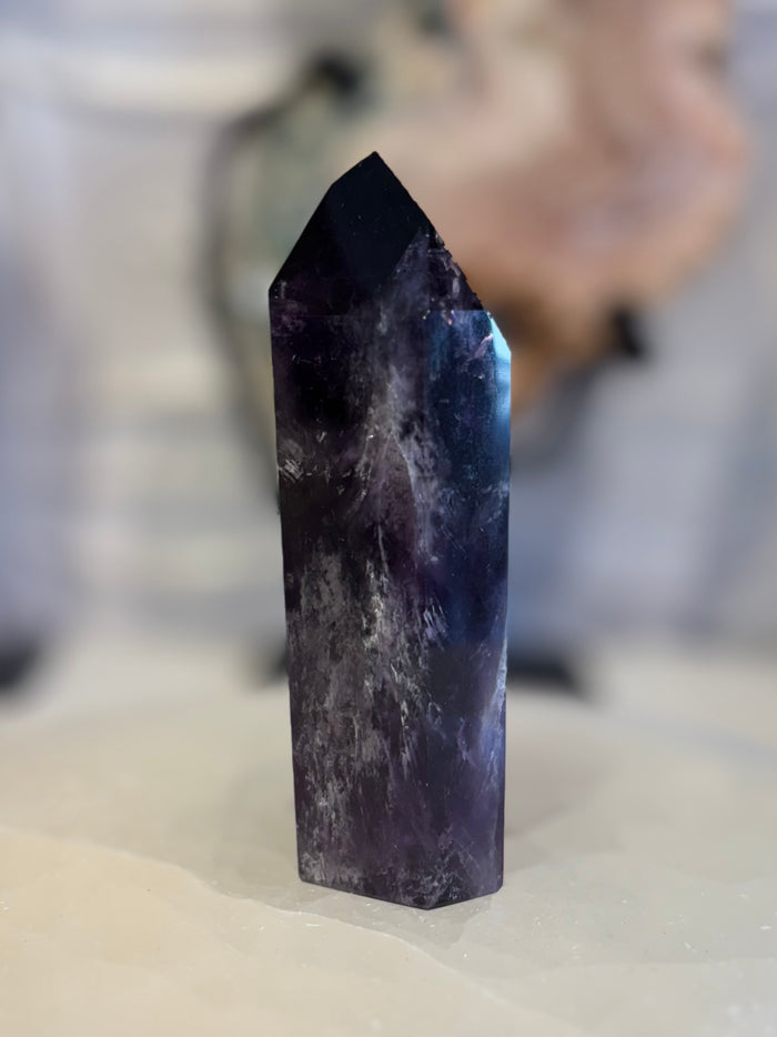 Deep Purple Amethyst Tower