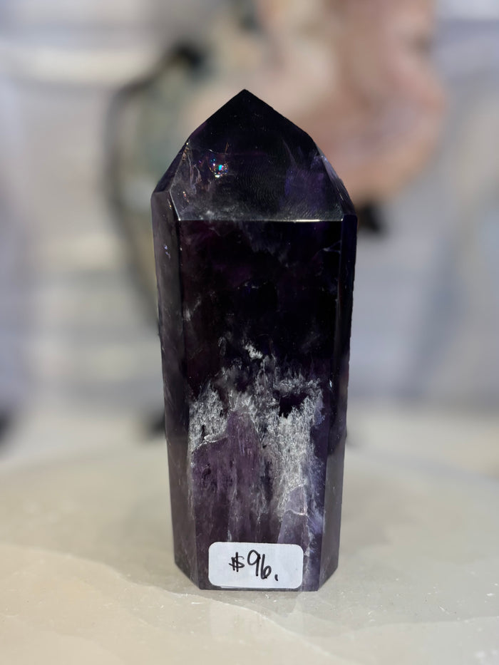Deep Purple Amethyst Tower