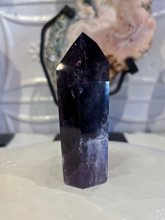 Deep Purple Amethyst Tower