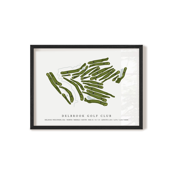 Delbrook Golf Club | Golf Course Print | Black+Frame