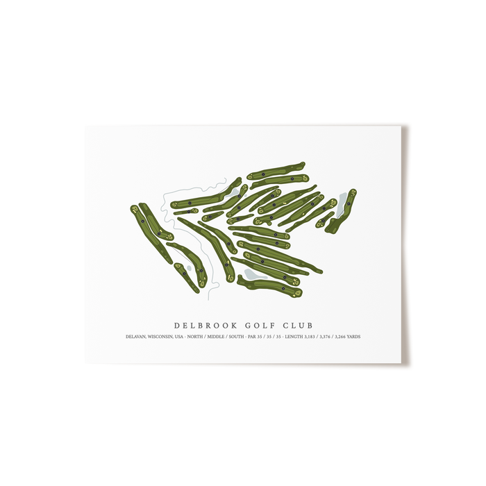 Delbrook Golf Club | Golf Course Print | Unframed
