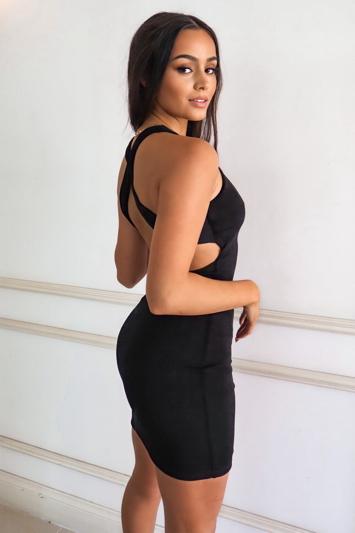 Detour Mini Dress - Black - Runway Goddess