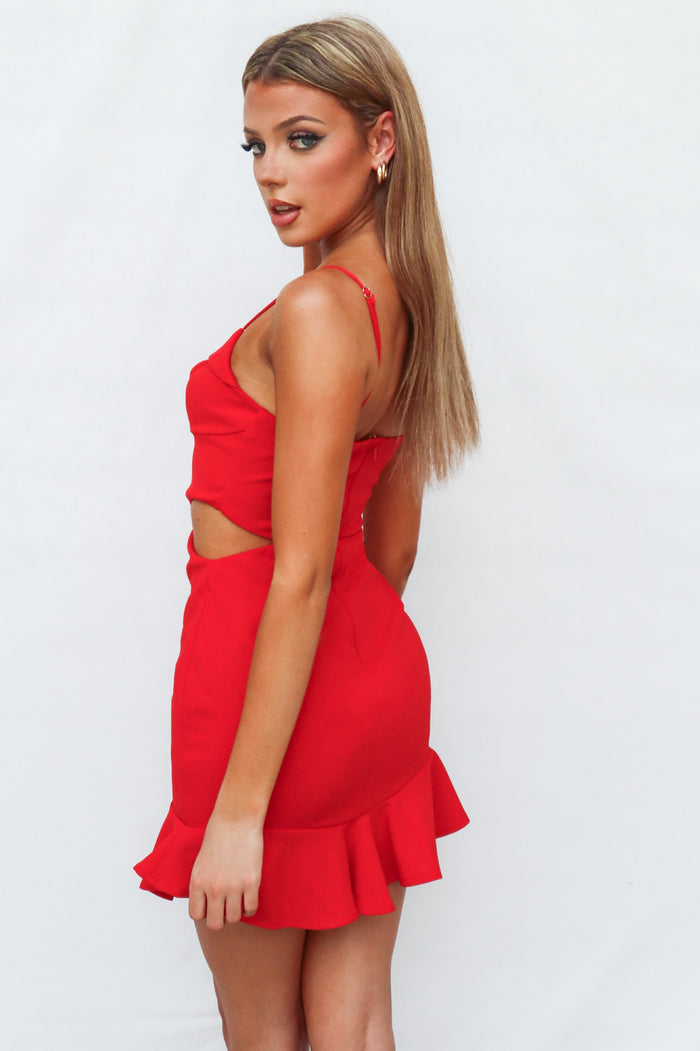 Diamond Mini Dress - Red - Runway Goddess