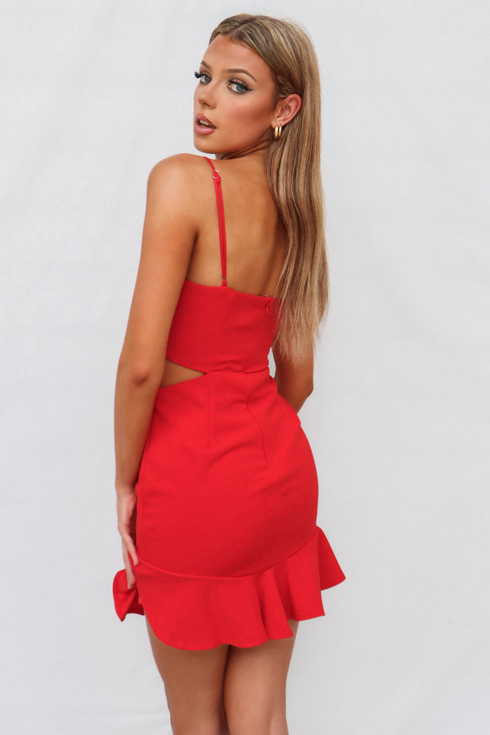 Diamond Mini Dress - Red - Runway Goddess