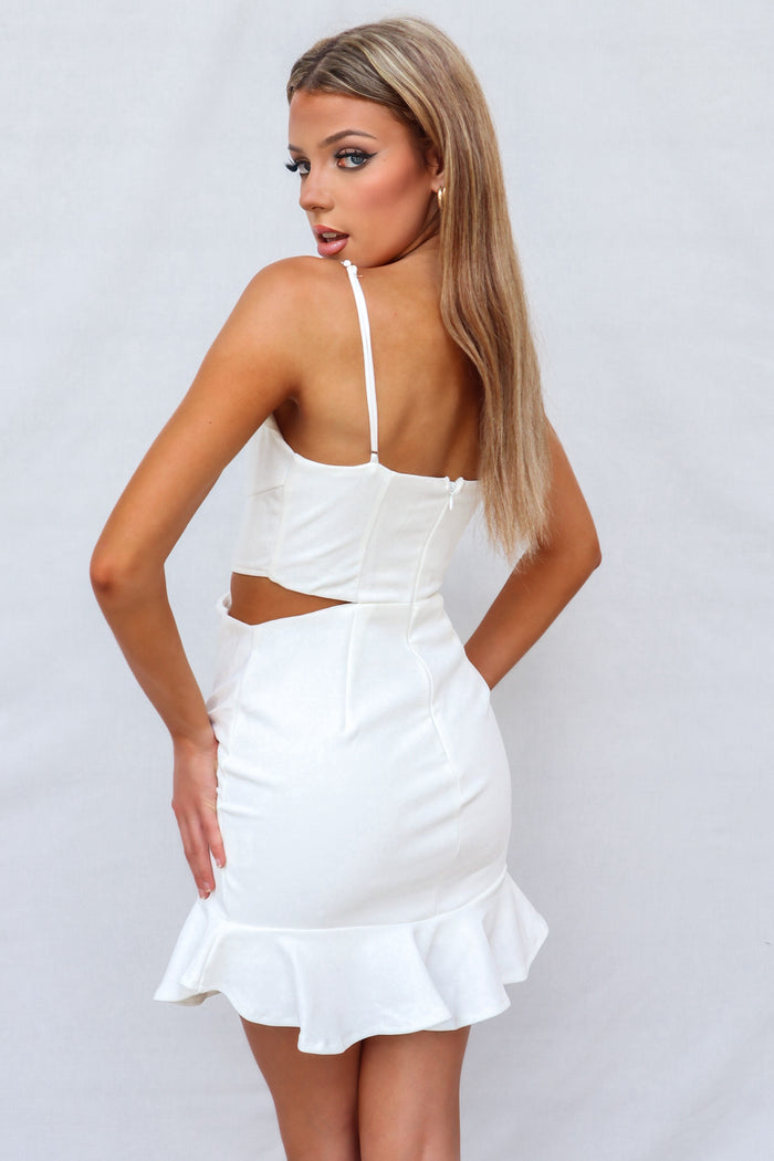 Diamond Mini Dress - White - Runway Goddess