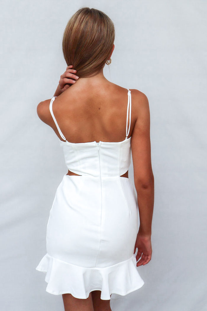 Diamond Mini Dress - White - Runway Goddess
