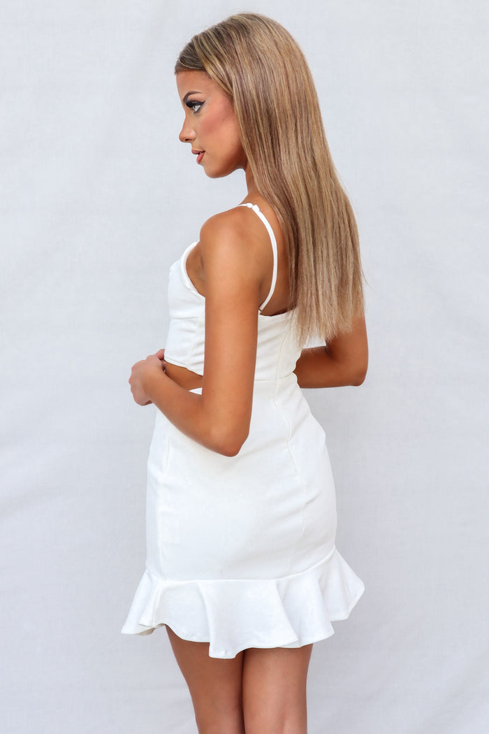 Diamond Mini Dress - White - Runway Goddess