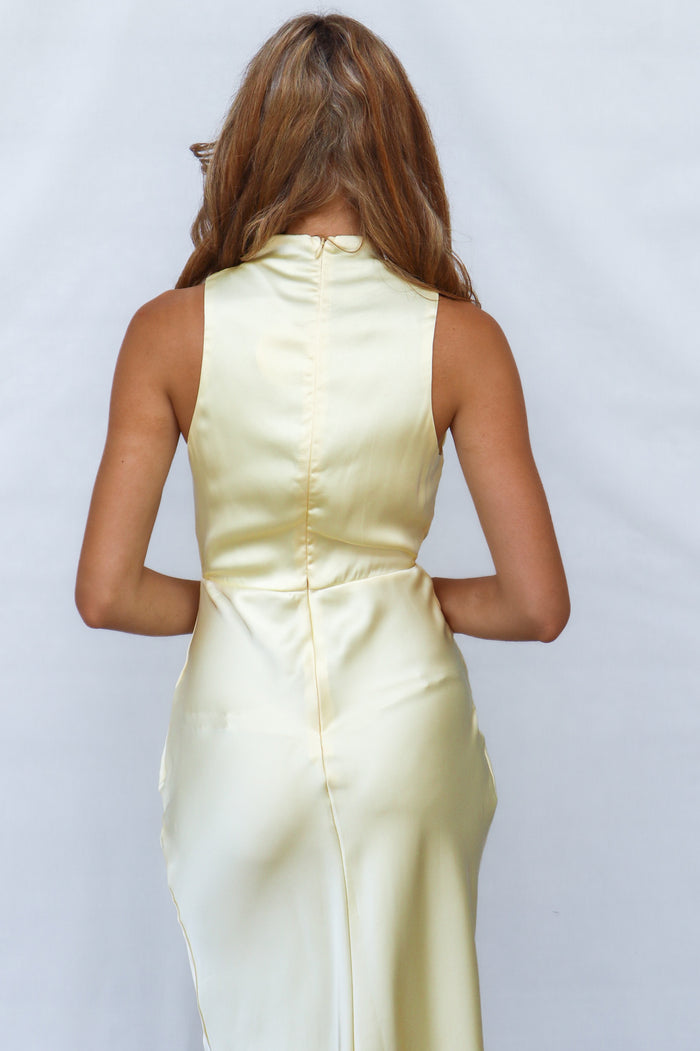 Diaz Midi Dress - Yellow - Runway Goddess