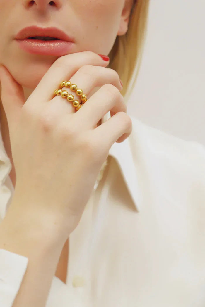 Rings Sylvia Toledano Dots Double Ring Gold O/S Apoella