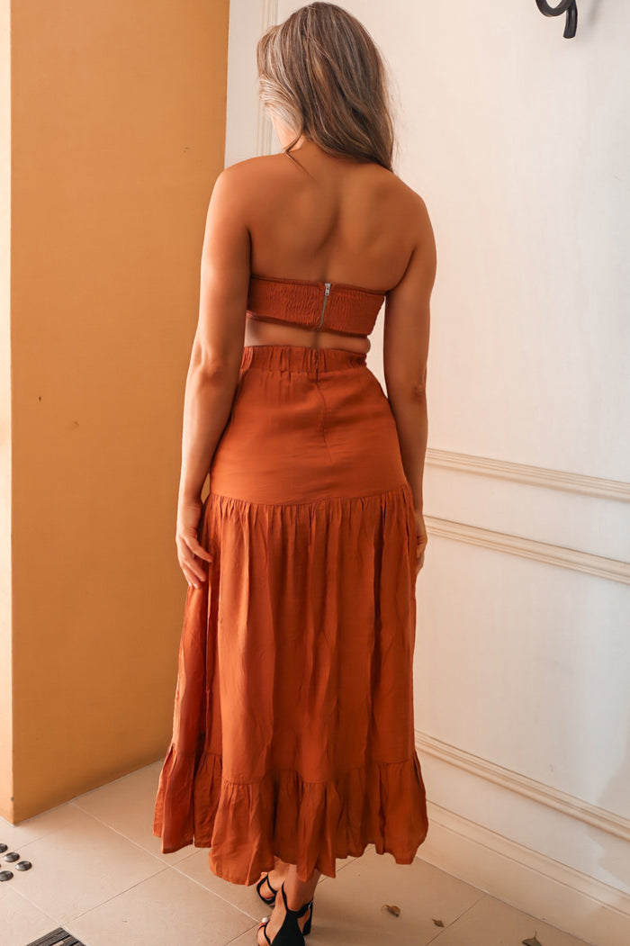 Dubai Set Top - Brown - Runway Goddess