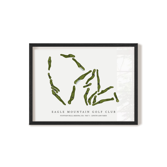 Eagle Mountain Golf Club | Golf Course Print | Black Frame