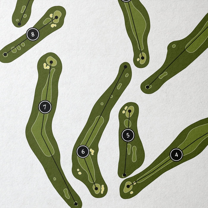 Eagle Mountain Golf Club | Golf Course Print | Close Up