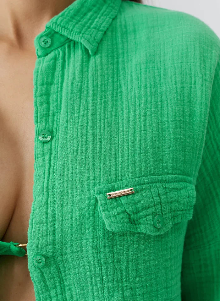 Shirts Melissa Odabash Elena Loose Shirt Green Apoella